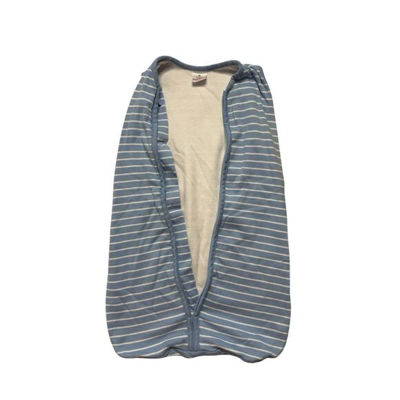HANNA ANDERSSON 100% Organic Cotton Wearable Blanket 0-3 Month Blue White Stripe - Picture 3 of 6